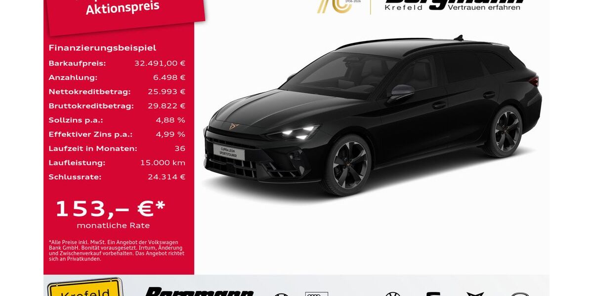 Cupra Leon 1.010 km 32.491 &euro; Krefeld 47803