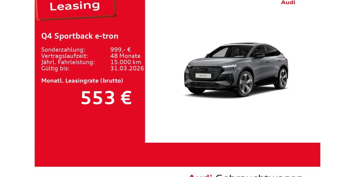 Audi Q4 e-tron 8.560 km 54.430 &euro; Ulm 89073