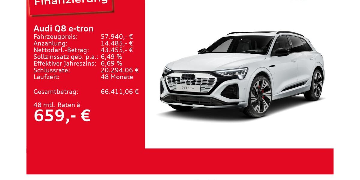 Audi Q8 e-tron 26.535 km 57.940 &euro; Ulm 89073