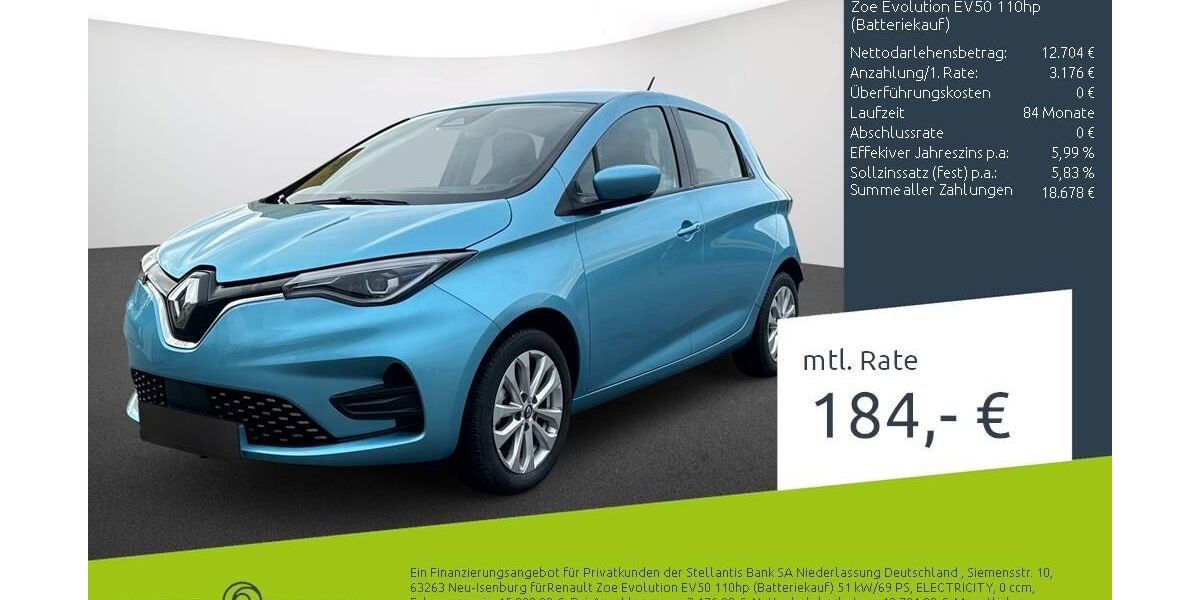 Renault ZOE 19.953 km 15.880 &euro; Münster - Amelsbüren 48163