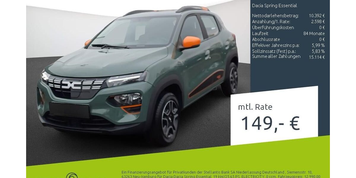 Dacia Spring 19.222 km 11.249 &euro; Ahaus 48683