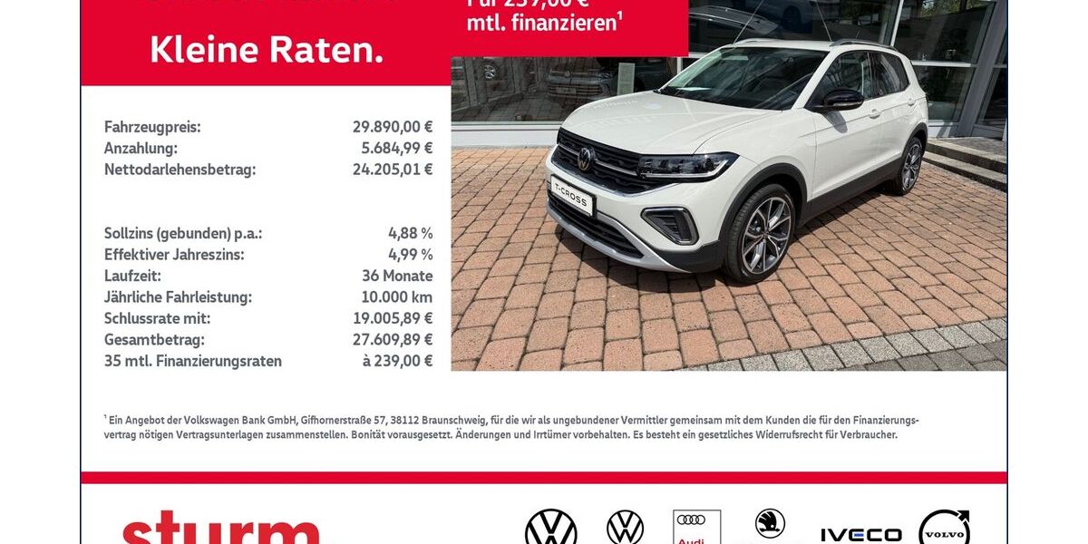 VW T-Cross 5.000 km 29.890 &euro; Altenkirchen 57610