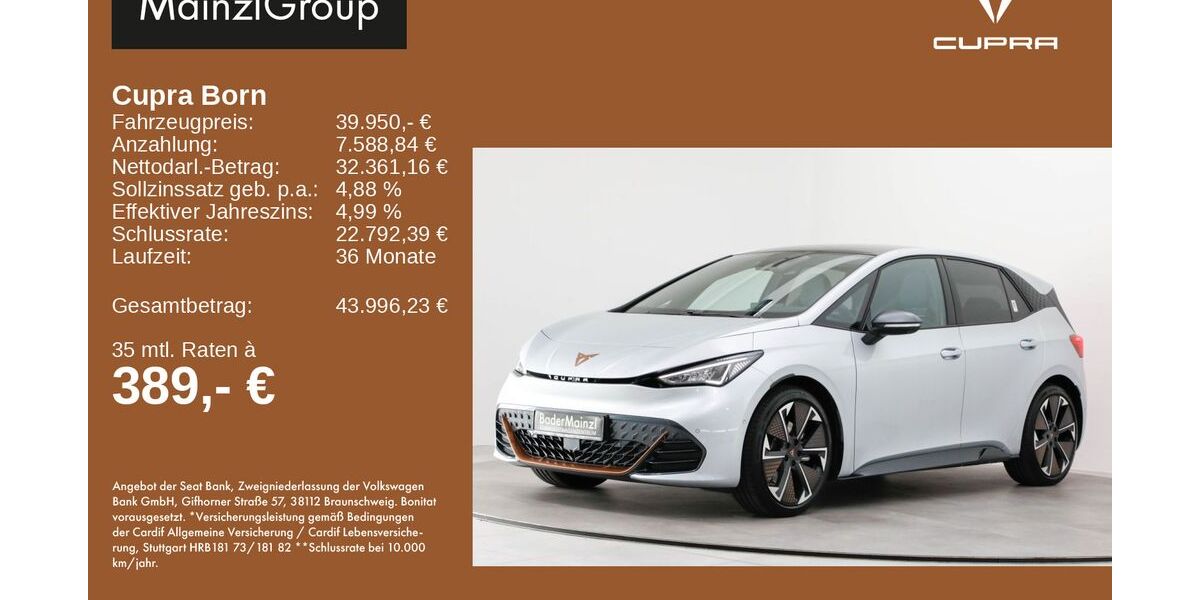 Cupra Born 9.700 km 39.650 &euro; Feldkirchen/Westerham 83620