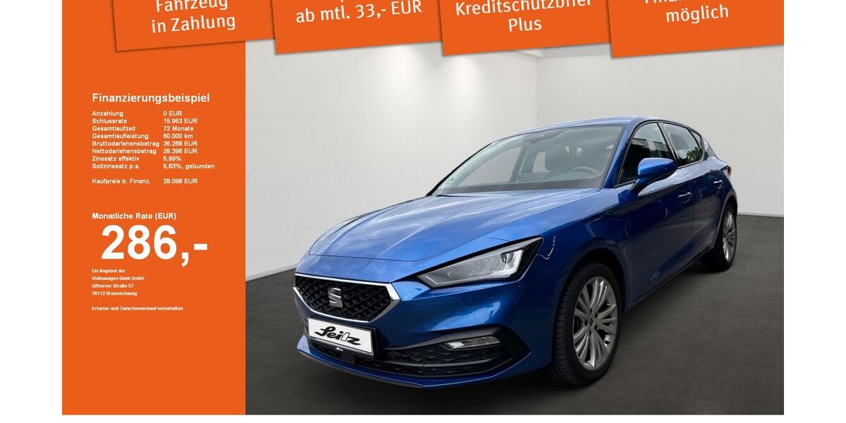 Seat Leon 14.500 km 27.590 &euro; Weingarten 88250
