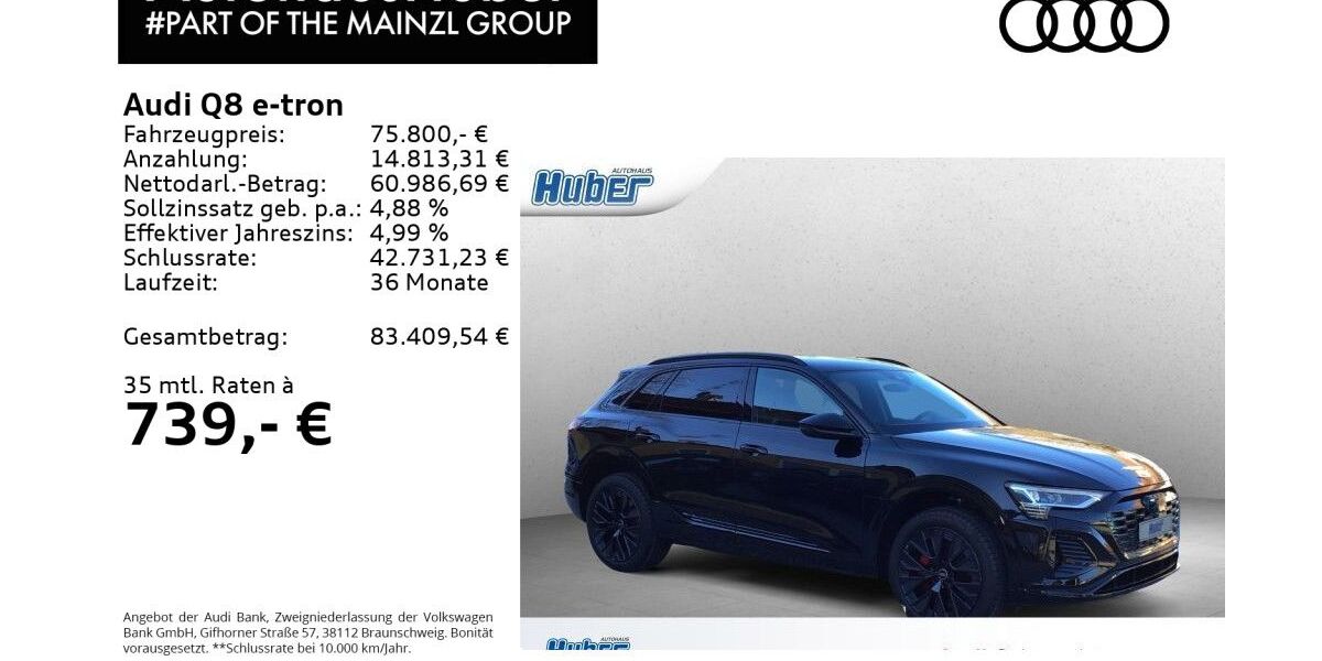 Audi Q8 e-tron 9.900 km 74.900 &euro; Bad Reichenhall 83435