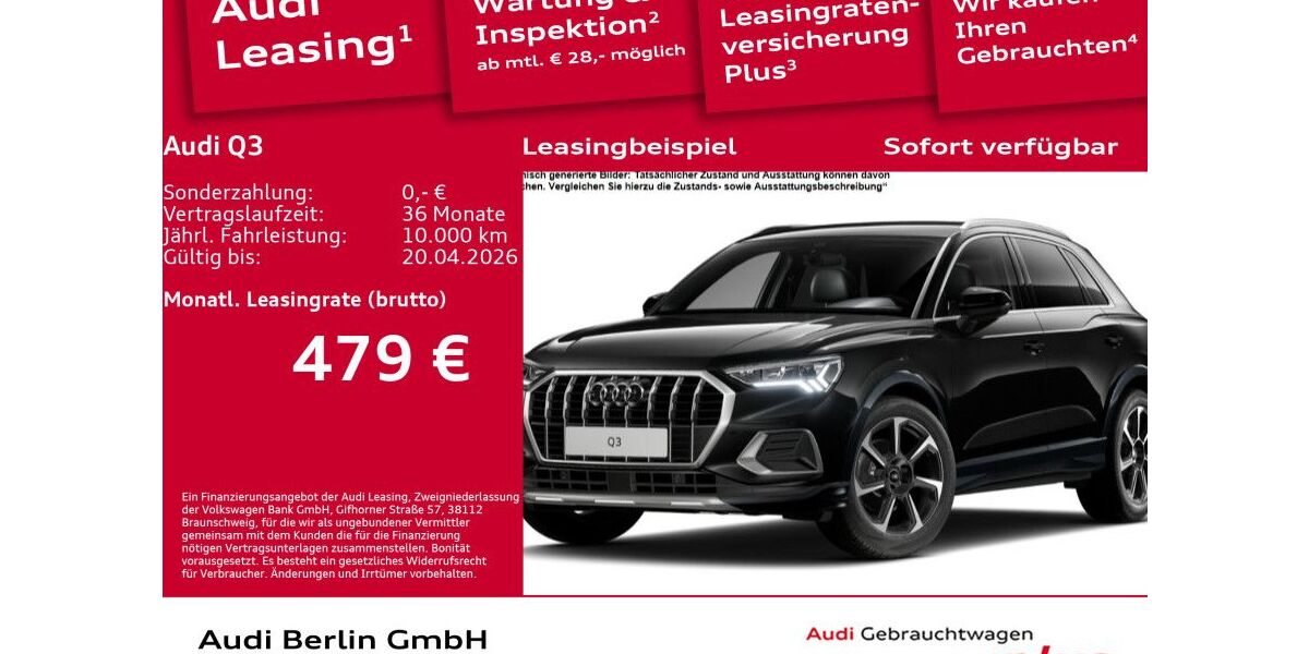 Audi Q3 11.902 km 43.250 &euro; Berlin 10587