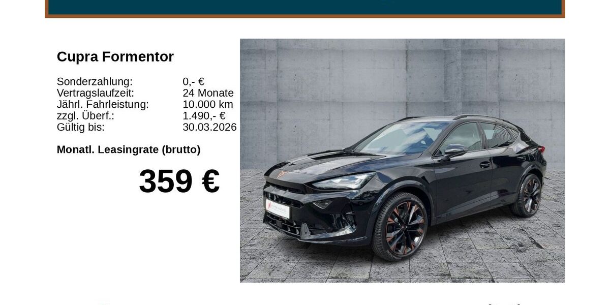 Cupra Formentor 1.500 km 45.390 &euro; Bayreuth 95448