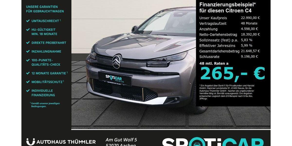 Citroen C4 5.000 km 22.990 &euro; Aachen 52070