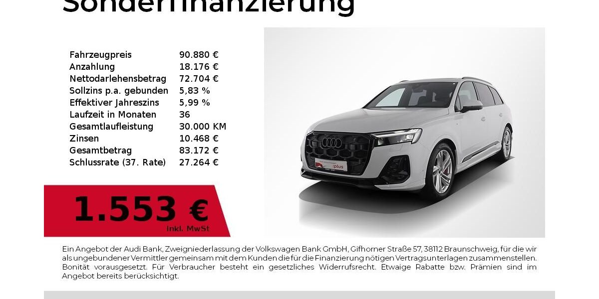 Audi Q7 9.100 km 88.880 &euro; Nürnberg 90441