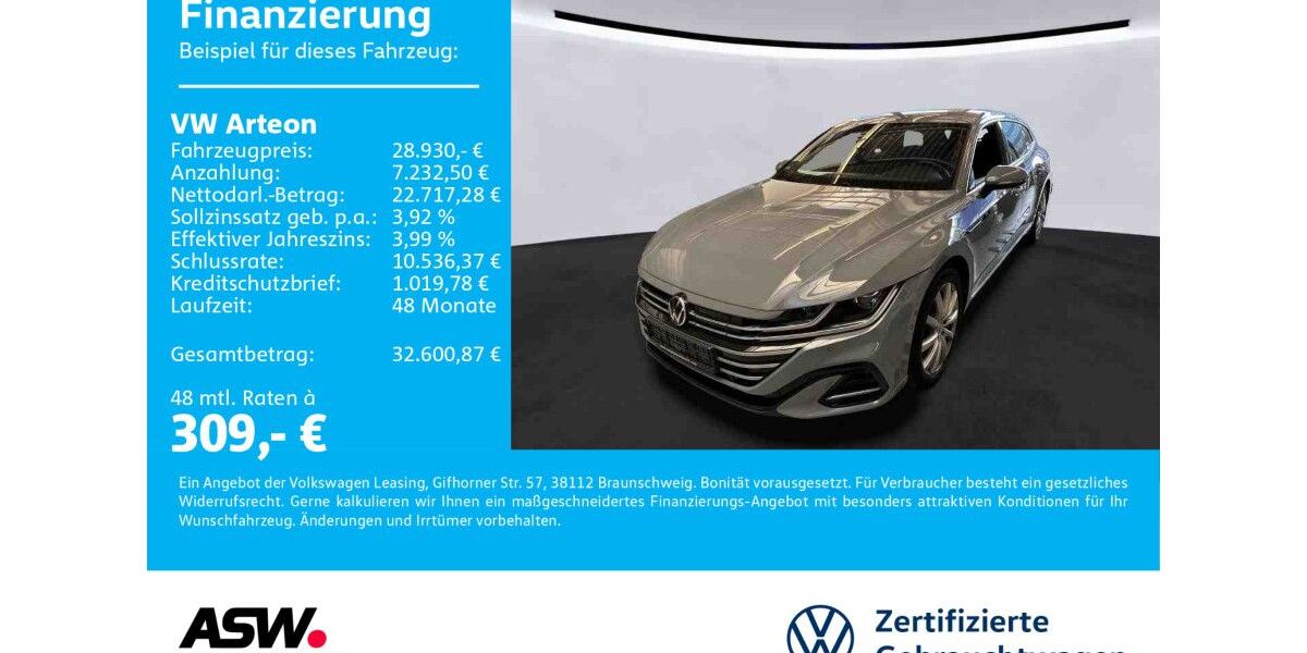 VW Arteon 85.400 km 28.930 &euro; Sinsheim 74889
